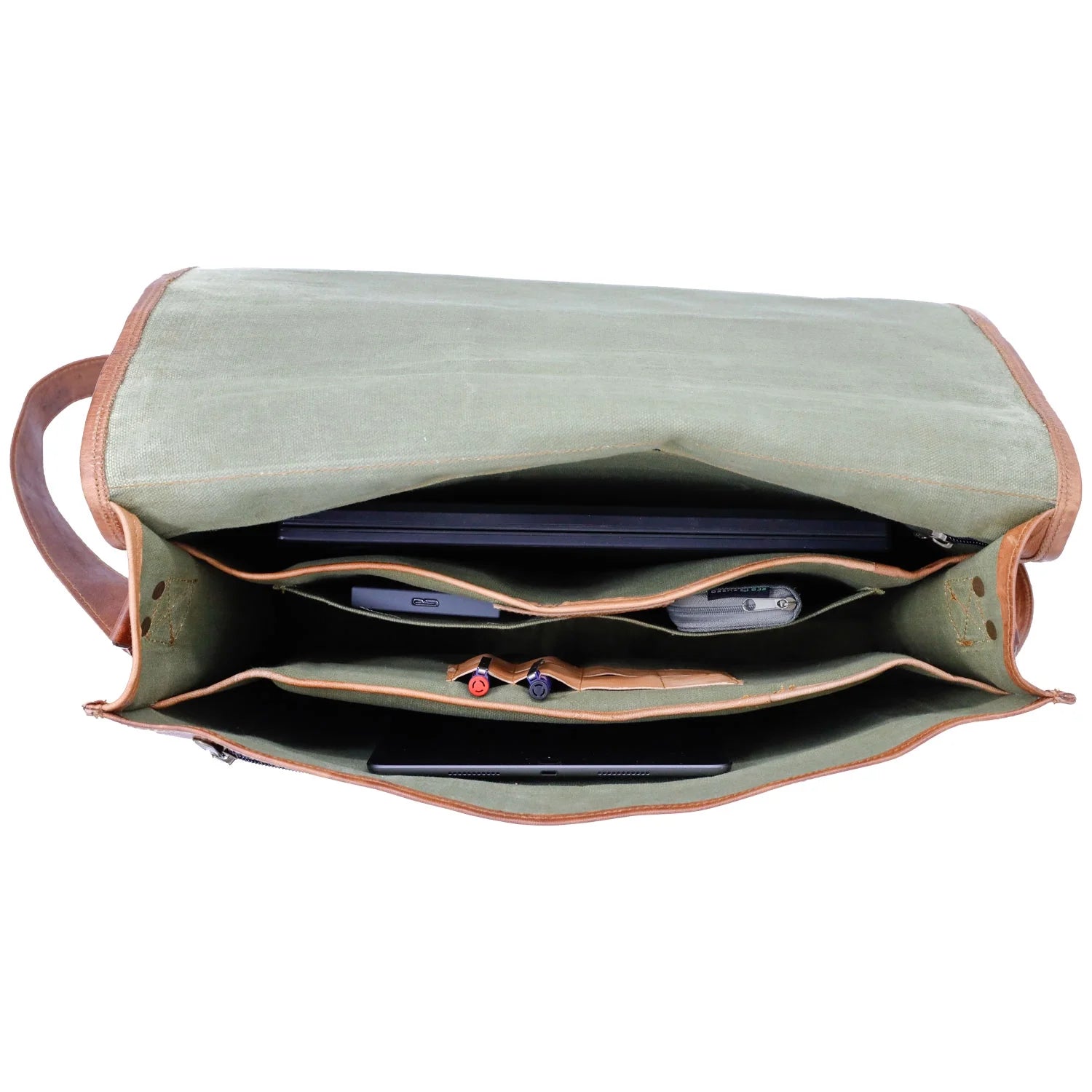 Komals Passion Leather Vintage Mens 16 Inch Leather Laptop Messenger Pro Satchel Mens Bag