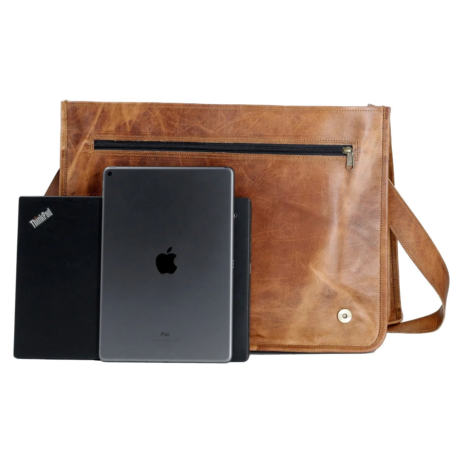 Komals Passion Leather Vintage Mens 16 Inch Leather Laptop Messenger Pro Satchel Mens Bag