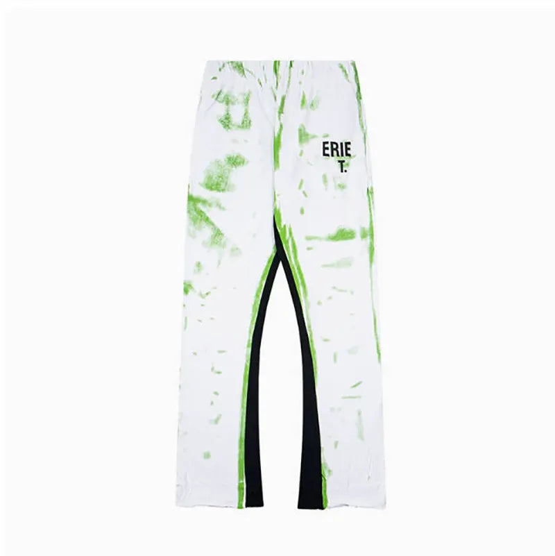 Men'S Designer Spring Graffiti-Print Sports Trousers: Letter-Print, Colour-Blocked, Drawstring, Splash-Paint Street Style