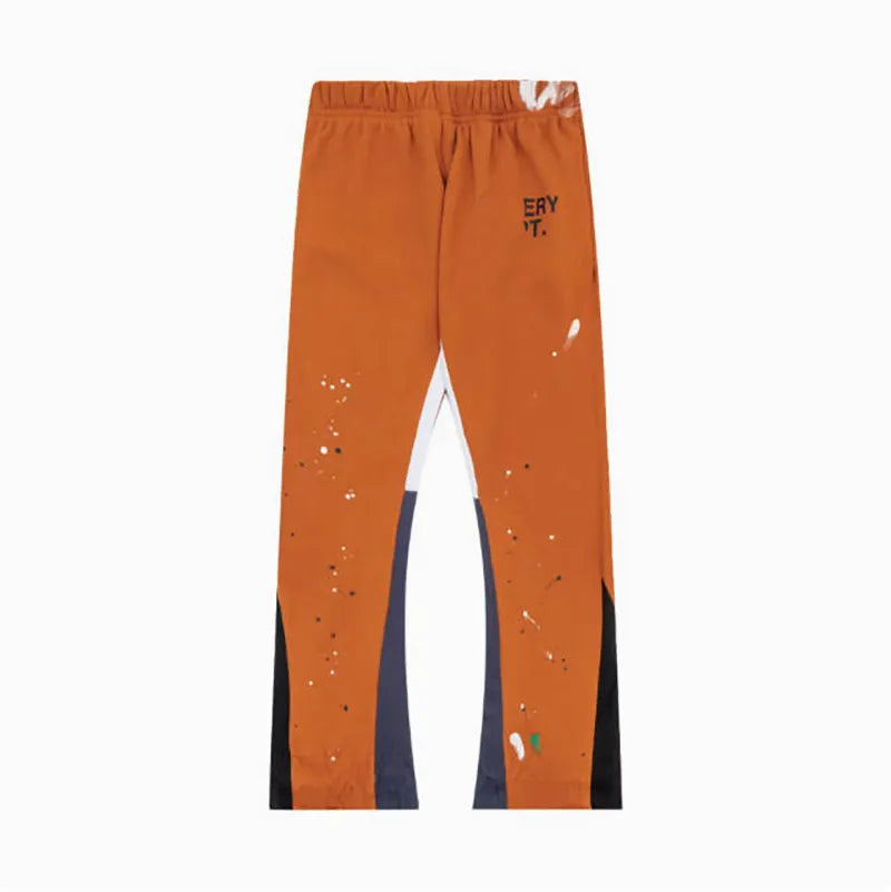 Men'S Designer Spring Graffiti-Print Sports Trousers: Letter-Print, Colour-Blocked, Drawstring, Splash-Paint Street Style