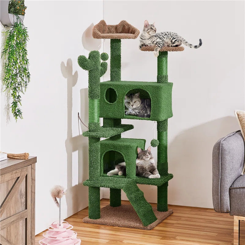 Cleobury 53'' Height Cat Cactus Tree Condo Kitten Tree Tower