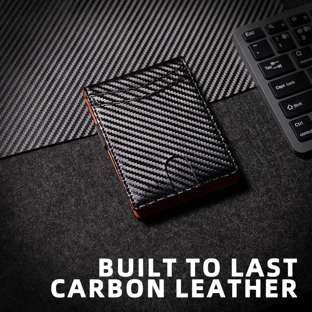 Wallet for Men Slim Genuine Leather Bifold Mens Wallet RFID Blocking Credit Card Holder with Money Clip Holiday Gifts
